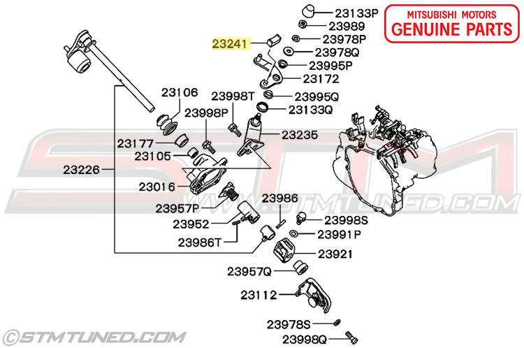 STM: OEM MITSUBISHI MANUAL TRANSMISSION SELECT LEVER SHOE | XXXXXX ...