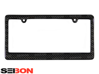 thumbnail image 2 of Carbon Style Stainless Steel License Plate Frame For Honda - Chrome Finish, 1-Year Warranty 2 of 14